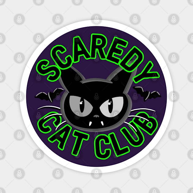 Scaredy Cat Club Memeber Magnet by ShadowCatCreationsCo